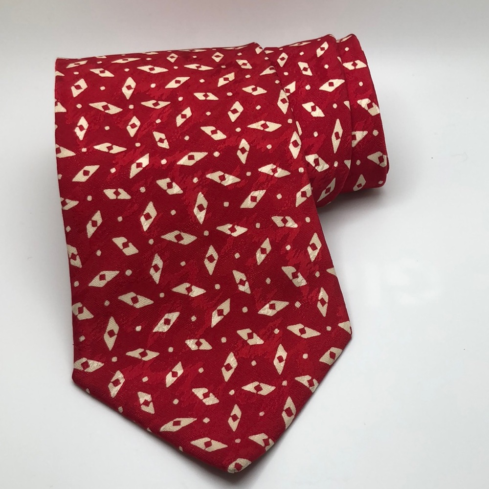 Pavone Silk Tie. Red. Made in Italy